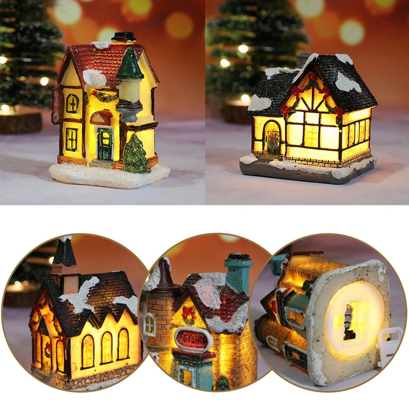 Christmas House LED Night Light – Battery-Powered Holiday Décor & Kids Gift 2025