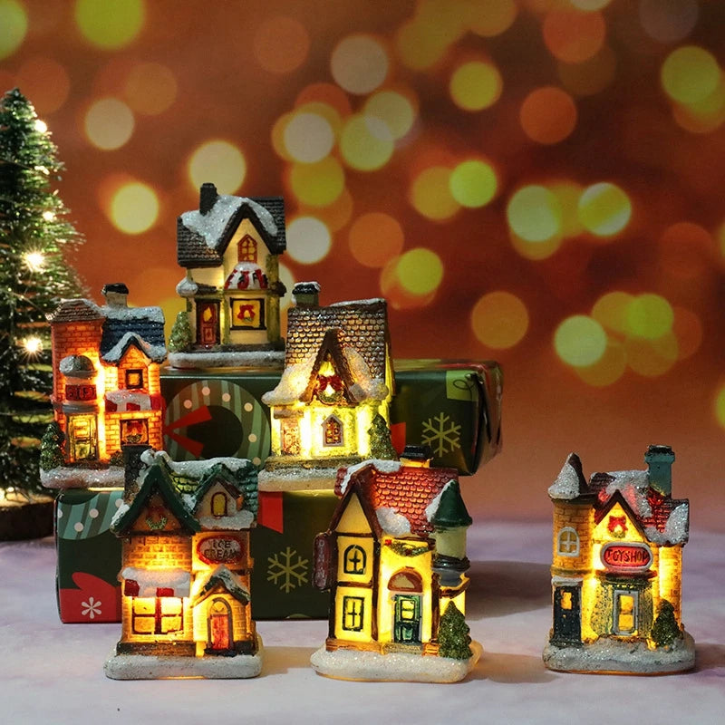 Christmas House LED Night Light – Battery-Powered Holiday Décor & Kids Gift 2025