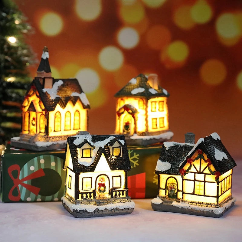 Christmas House LED Night Light – Battery-Powered Holiday Décor & Kids Gift 2025