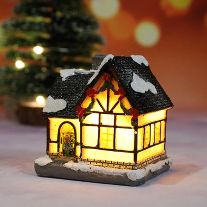 Christmas House LED Night Light – Battery-Powered Holiday Décor & Kids Gift 2025