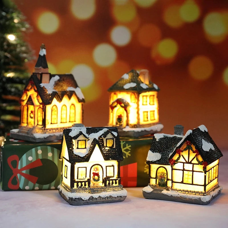Christmas House LED Night Light – Battery-Powered Holiday Décor & Kids Gift 2025