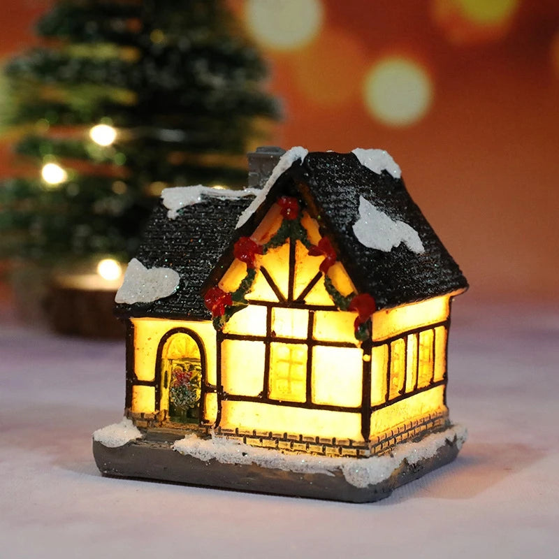 Christmas House LED Night Light – Battery-Powered Holiday Décor & Kids Gift 2025