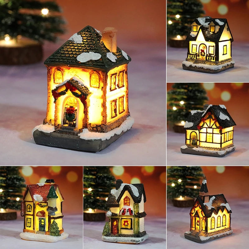 Christmas House LED Night Light – Battery-Powered Holiday Décor & Kids Gift 2025