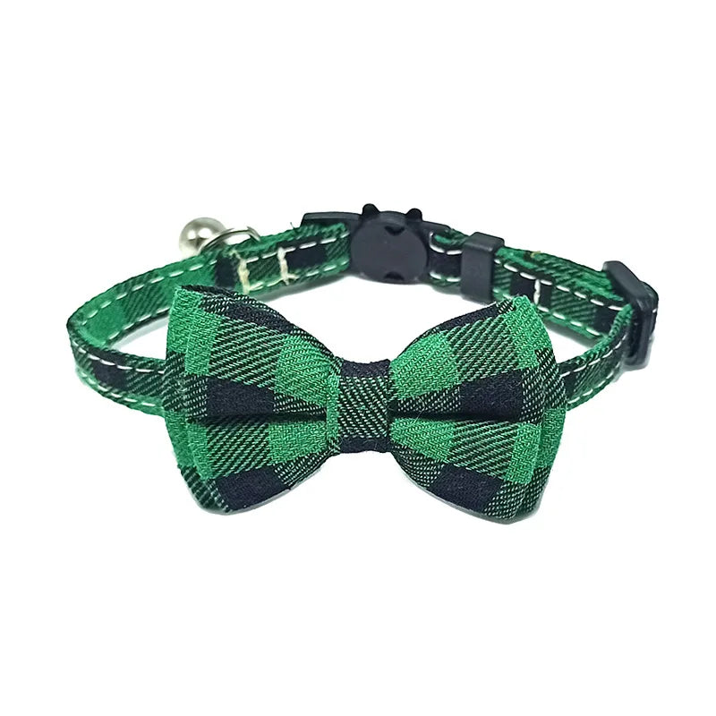 Christmas Pet Bow Tie Collar – Elegant Holiday Accessory for Dogs & Cats
