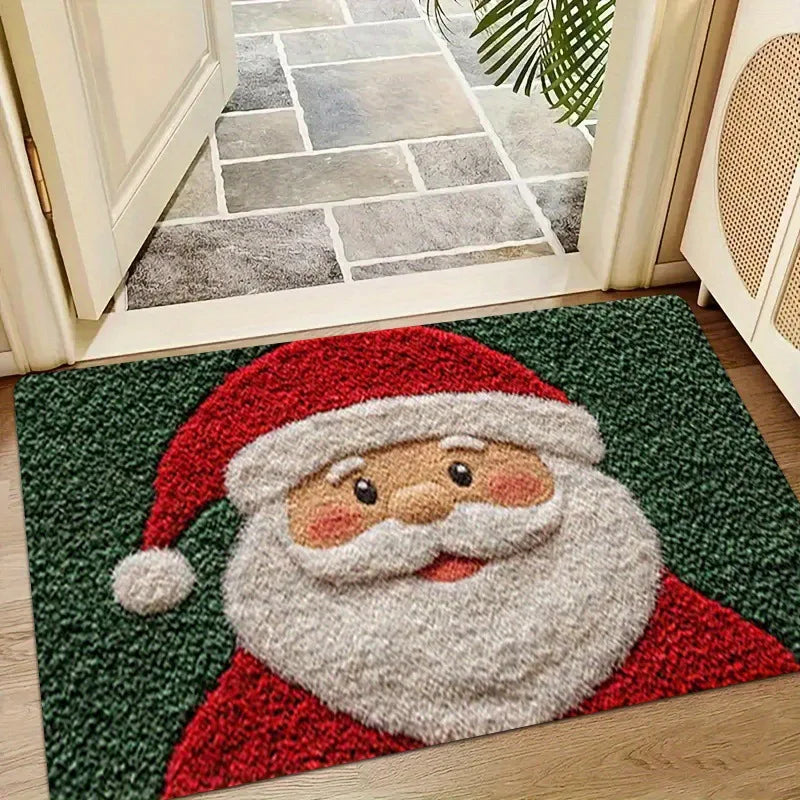 Merry Christmas Door Mat – Santa Claus Holiday Carpet for Home & Outdoor 2025–2026