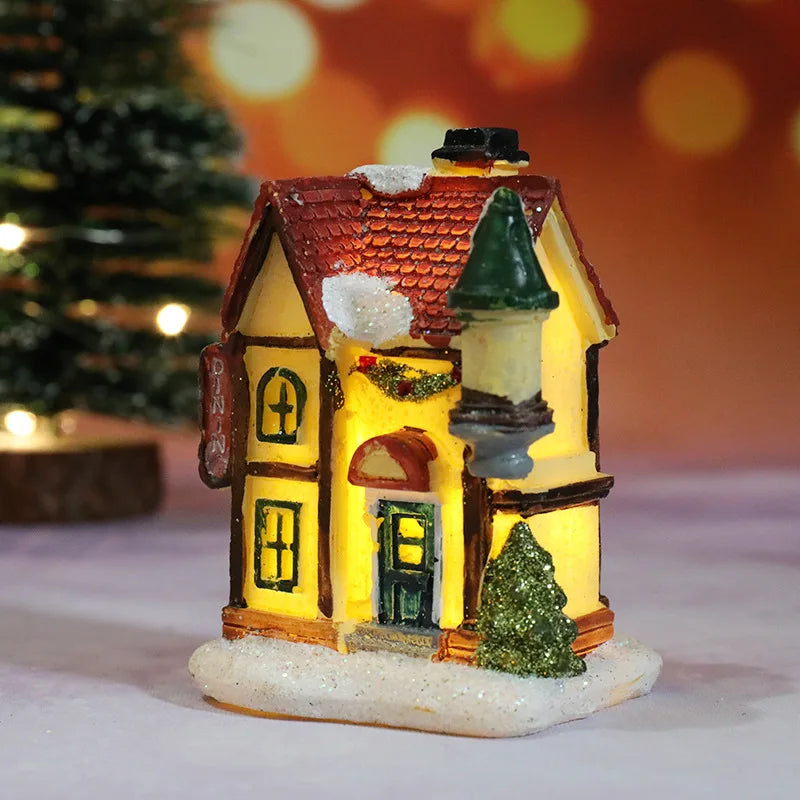 Christmas House LED Night Light – Battery-Powered Holiday Décor & Kids Gift 2025