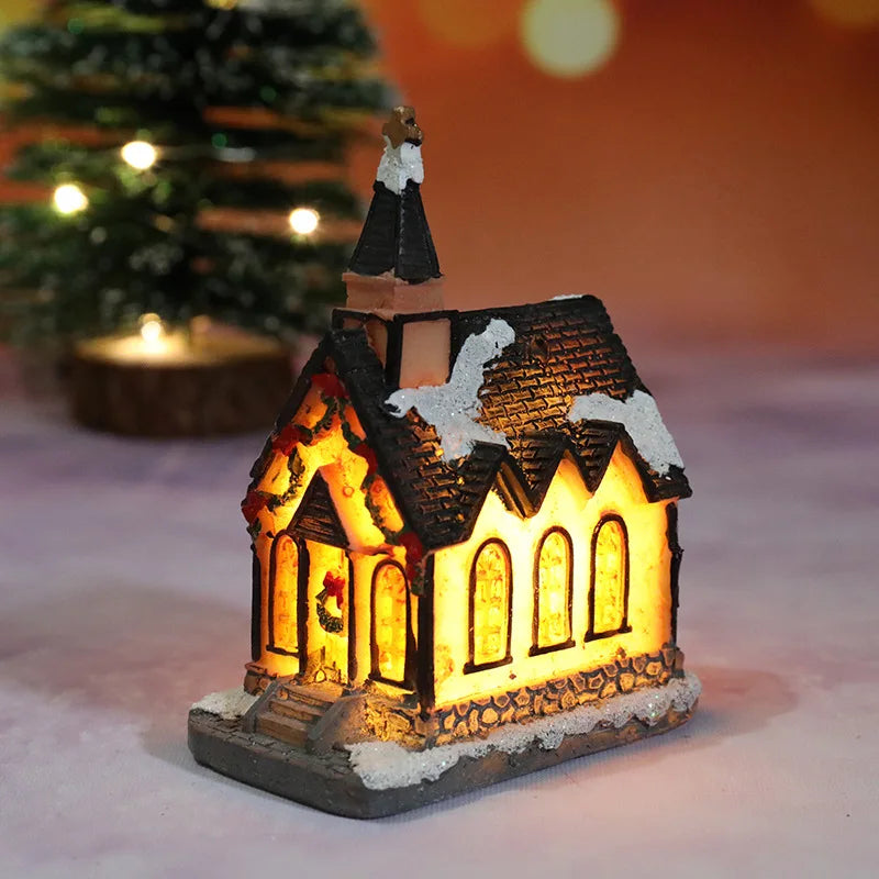 Christmas House LED Night Light – Battery-Powered Holiday Décor & Kids Gift 2025