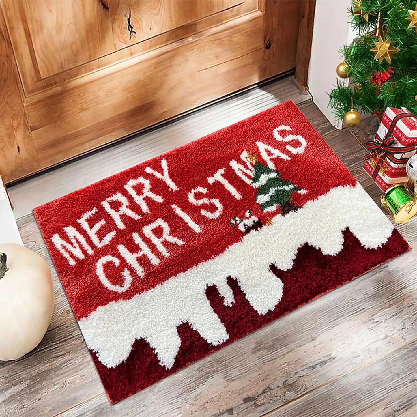 Merry Christmas Door Mat – Santa Claus Holiday Carpet for Home & Outdoor 2025–2026