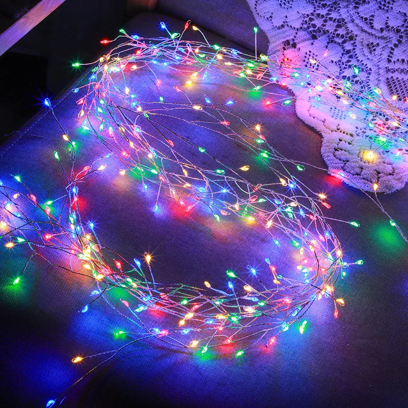 Firecracker LED String Lights – USB Powered Fairy Lights with Remote for Christmas & Parties