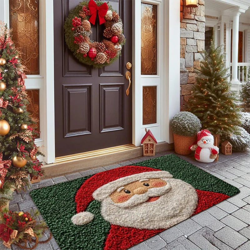 Merry Christmas Door Mat – Santa Claus Holiday Carpet for Home & Outdoor 2025–2026