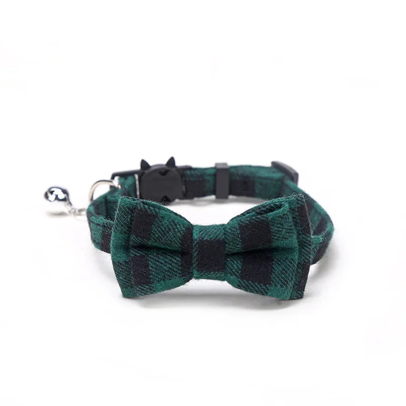 Christmas Pet Bow Tie Collar – Elegant Holiday Accessory for Dogs & Cats