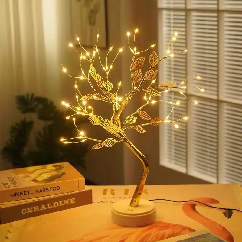 🌸 Cherry Blossom LED Tree Lamp – Touch Sensor Bonsai Light for Home & Holiday Décor