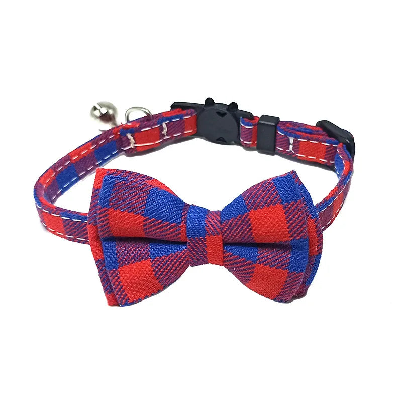 Christmas Pet Bow Tie Collar – Elegant Holiday Accessory for Dogs & Cats