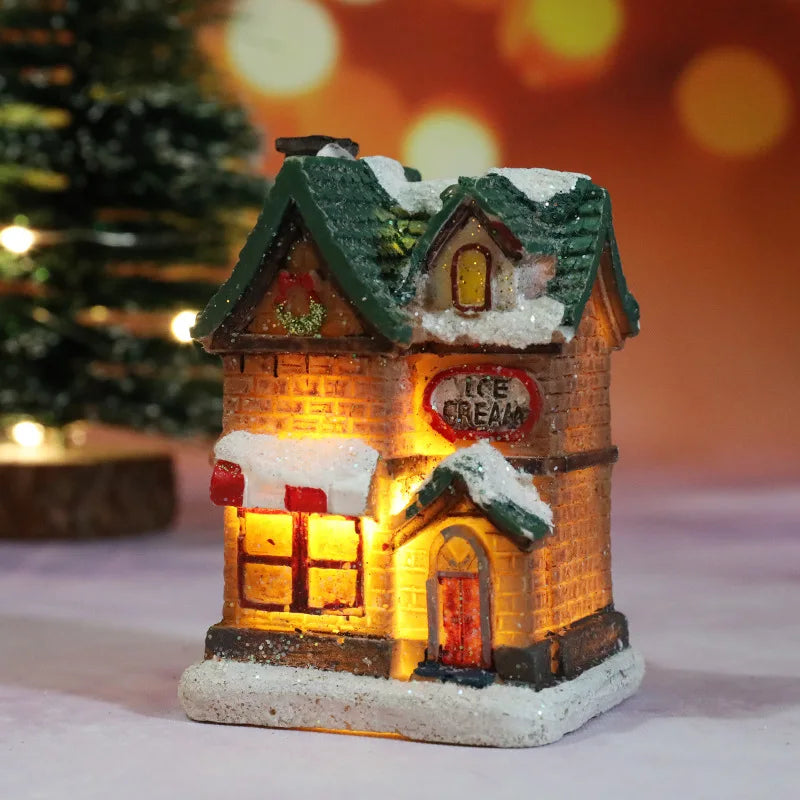 Christmas House LED Night Light – Battery-Powered Holiday Décor & Kids Gift 2025