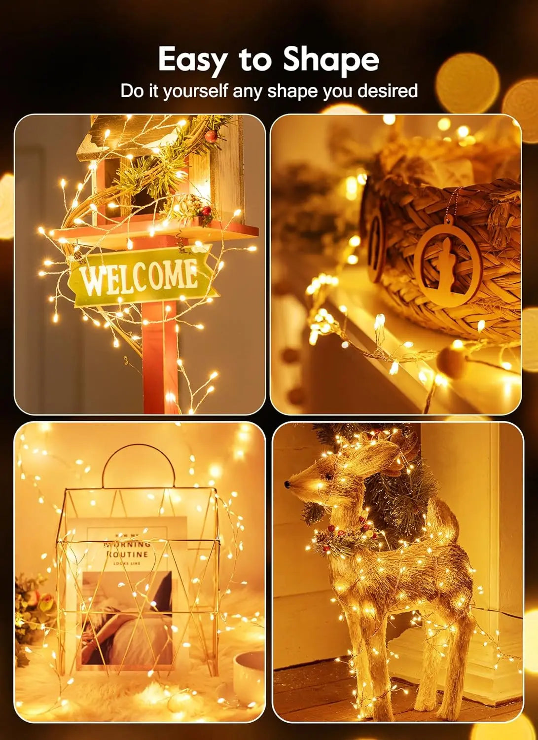 Firecracker LED String Lights – USB Powered Fairy Lights with Remote for Christmas & Parties