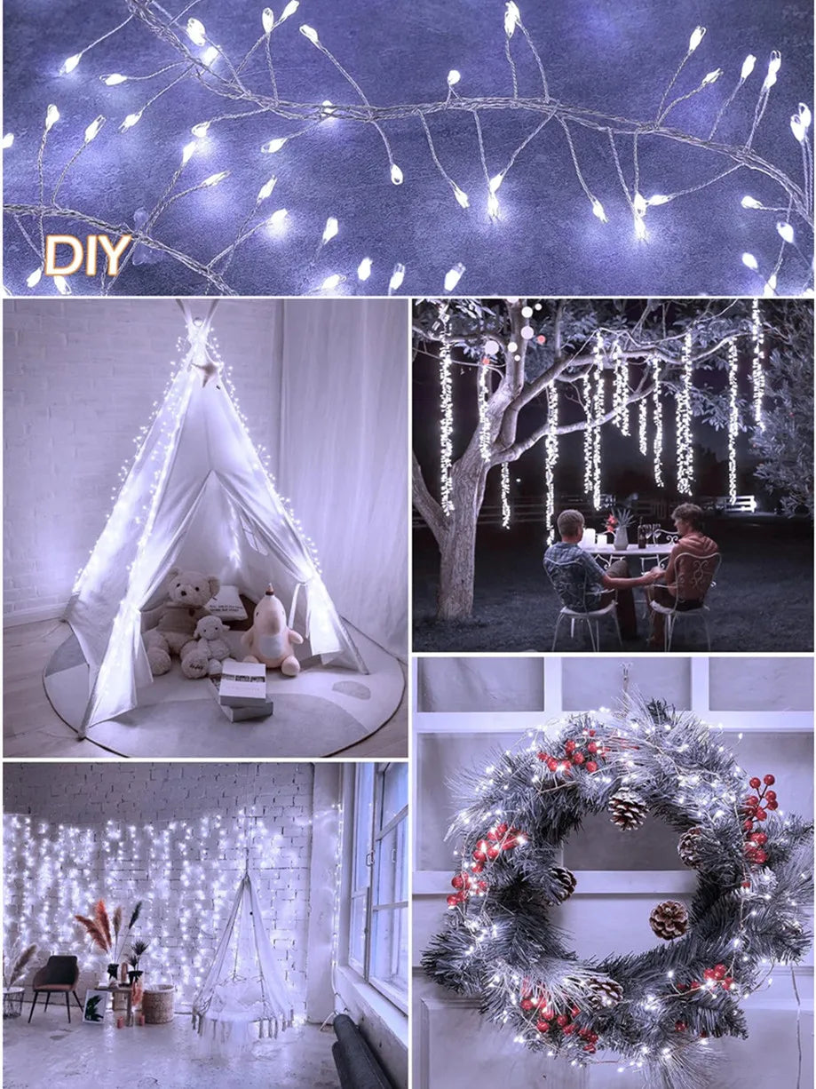 Firecracker LED String Lights – USB Powered Fairy Lights with Remote for Christmas & Parties