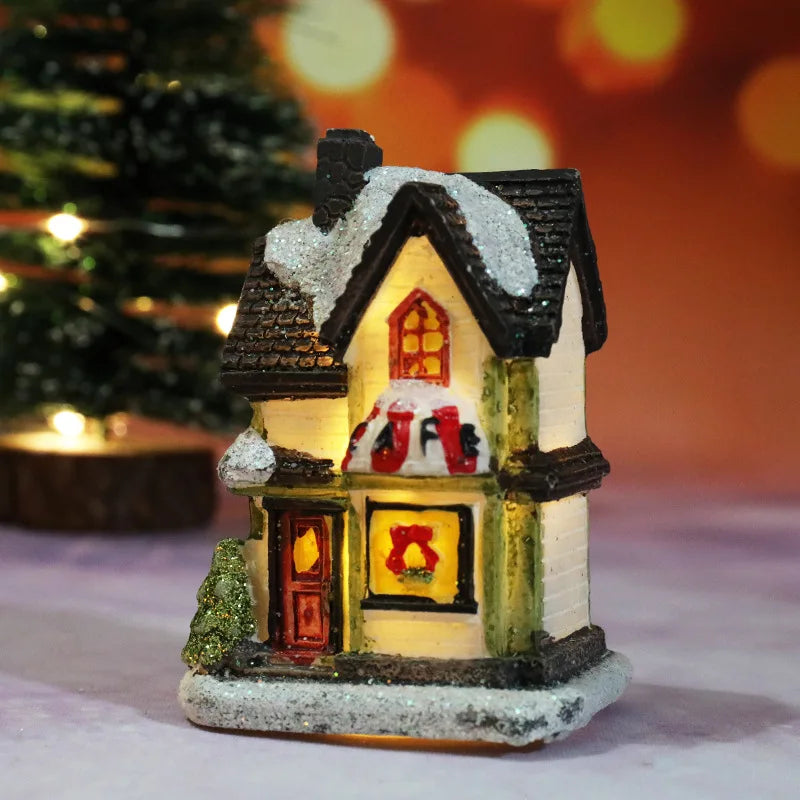 Christmas House LED Night Light – Battery-Powered Holiday Décor & Kids Gift 2025