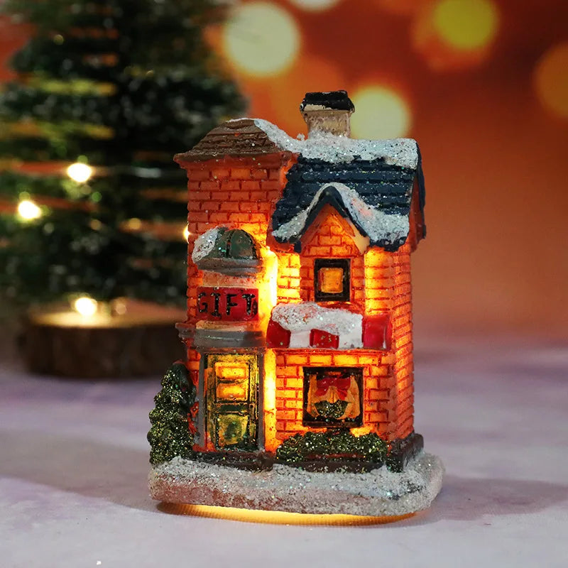 Christmas House LED Night Light – Battery-Powered Holiday Décor & Kids Gift 2025