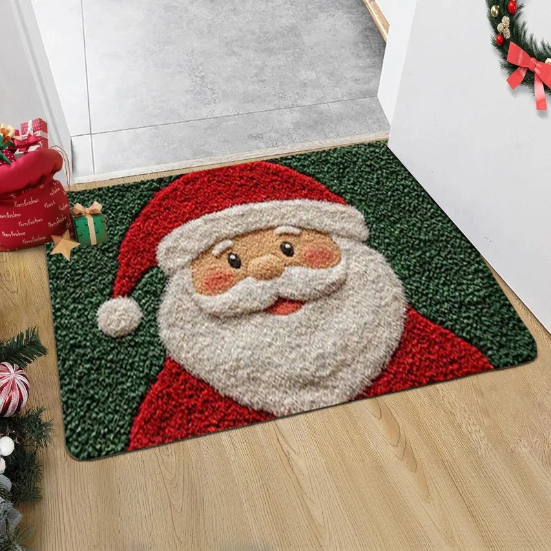 Merry Christmas Door Mat – Santa Claus Holiday Carpet for Home & Outdoor 2025–2026