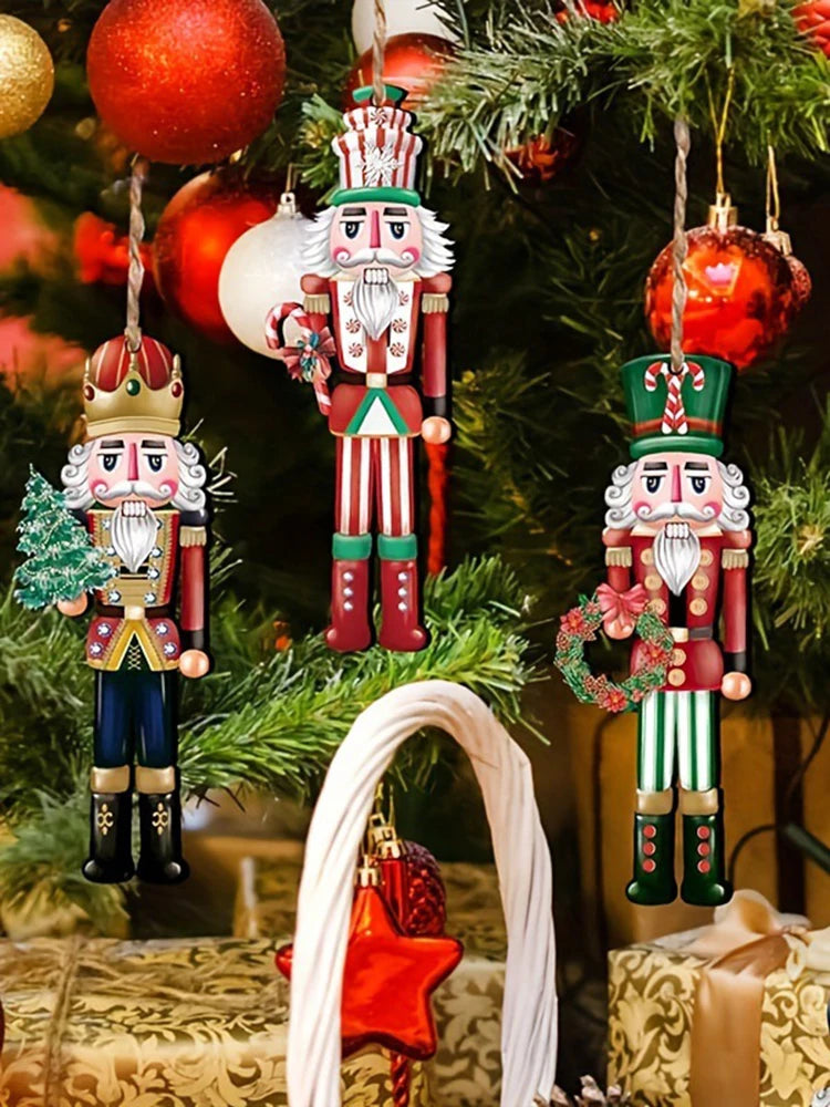 12PCS Wooden Nutcracker Christmas Decorations – Festive Holiday Ornaments for Home & Gifts 2025