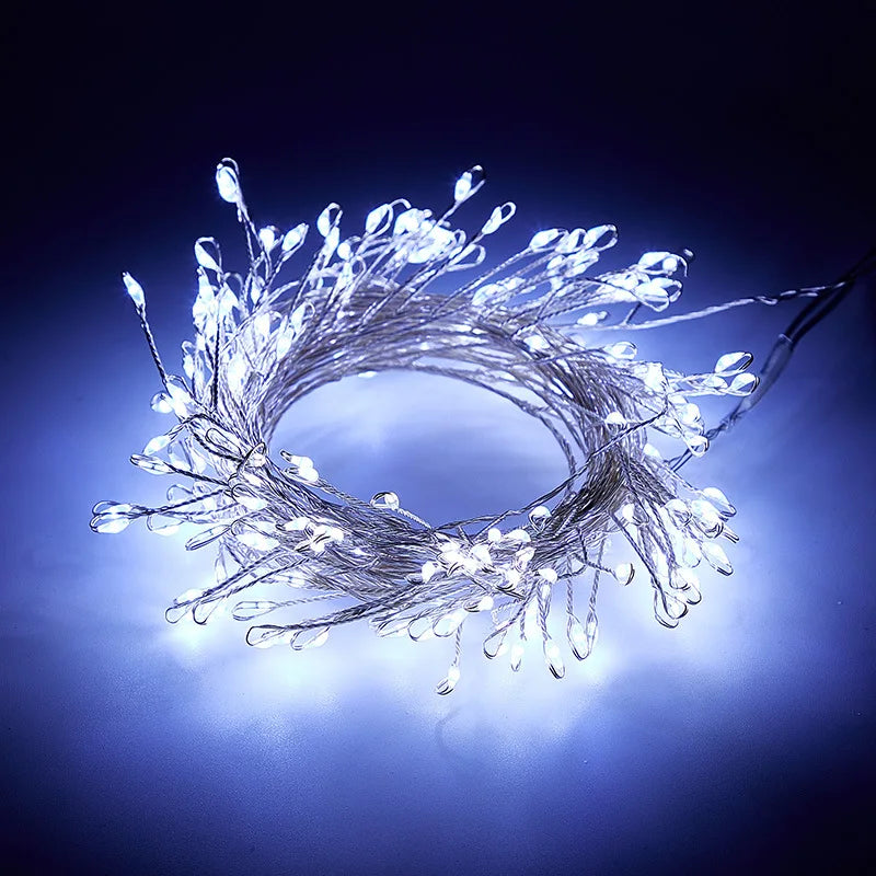 Firecracker LED String Lights – USB Powered Fairy Lights with Remote for Christmas & Parties